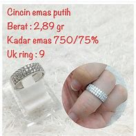 Harga Cincin Emas Putih 1 Gram Di Toko Emas